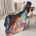 thumbnail image 3 of Sikiie Colorful Cloud Shepherd Dog Cozy Flannel Fleece Throw Blanket: Lightweight & Thick for All Seasons - Perfect for Women, Men, & Kids"50"x40", 3 of 6