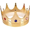 thumbnail image 4 of Corona real real para hombres, mujeres y niños – Corona de hombre para disfraces de rey – Corona de príncipe de cumpleaños para niños – Corona real dorada para disfraces, corona de cumpleaños, decora, 4 of 4