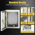 thumbnail image 3 of Luku NEMA Steel Enclosure, 12x10x6 NEMA 4X Steel Electrical Box, IP66 Waterproof & Dustproof, Electrical Junction Box for Outdoor/Indoor, with Mounting Plate, 3 of 7