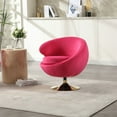 thumbnail image 3 of 360 Degree Swivel Cuddle Barrel Chairs, Round Accent Armchairs with Wide Seat, Velvet Single Sofa Chair for Living Room, Bedroom, Office, Small Spaces, 3 of 8