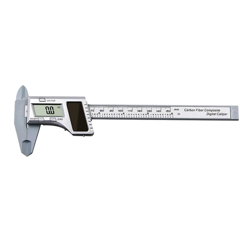 Solar Power Electronic Digital Vernier Caliper, LCD Gauge Micrometer, 150mm 6 Inch Ruler Measuring Tool