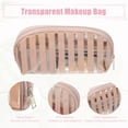 thumbnail image 5 of Unique Bargains Clear Makeup Bag Transparent Toiletry Bag Zipper Cosmetic Bag Organizer for Travel for Women Light Brown, 5 of 7