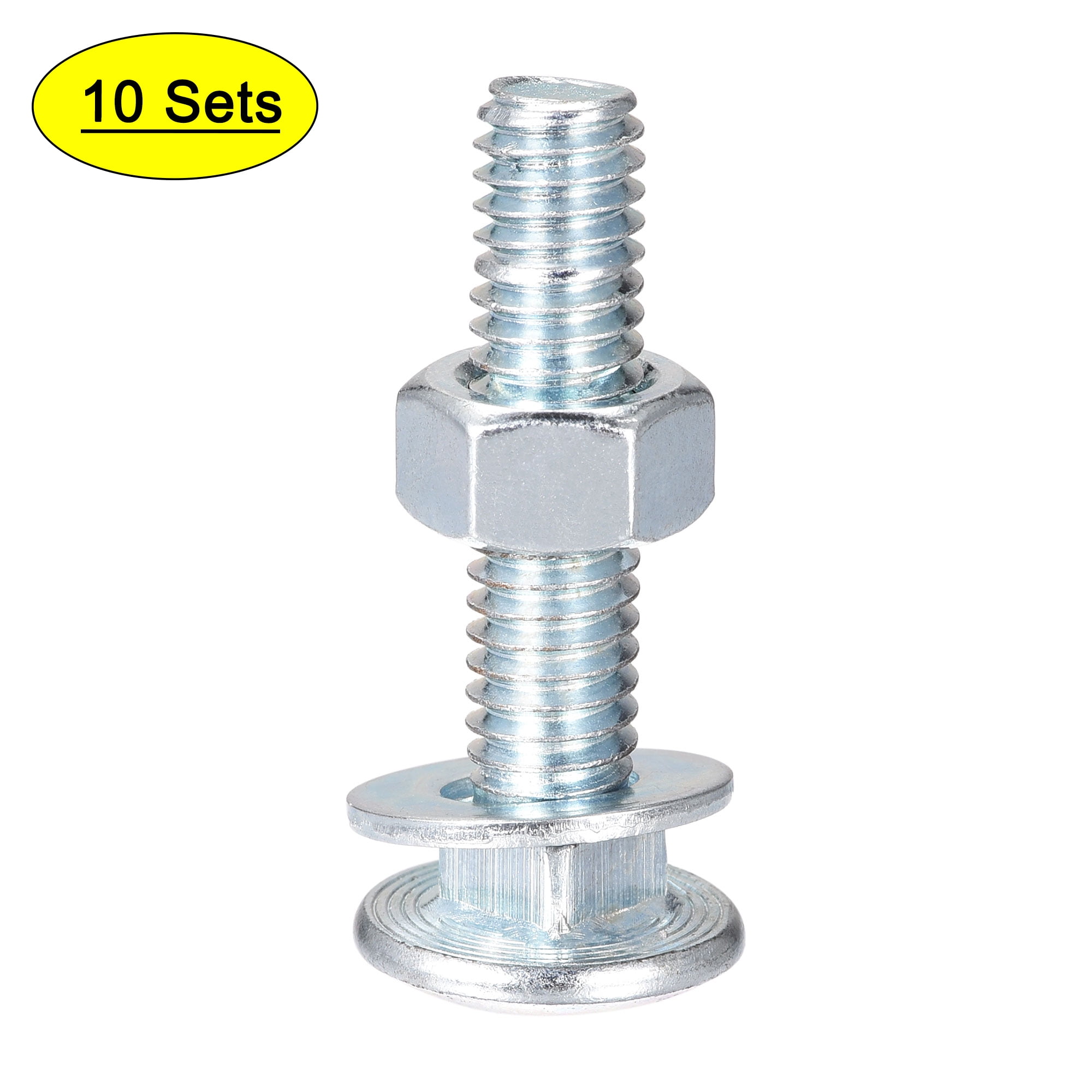 5/16-18x2 Stainless Carriage Bolts round Head Screws With Nuts & Washers 50 