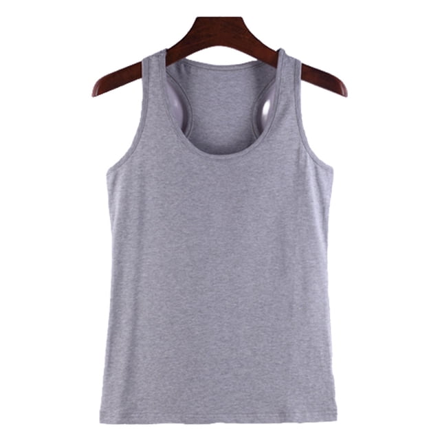 Minnieouse Chaleco de algodón para mujer, ropa recortada de moda de punto, camiseta transpirable fresca, camisas de fondo exterior de primavera, Prendas para la parte del cuerpo Gris SG Minnieouse AP010463-28B