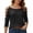 Black, variant on Cold Shoulder Tops for Women 3/4 Length Sleeve T Shirts Y2K Pullover Casual Dolman Summer Blouses Black,S