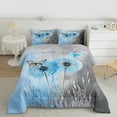 thumbnail image 3 of Manfei Rustic Farmhouse Bedding Comforter Set, Blue Flower Dandelion Twin Comforter Sets, Butterfly Animal Reversible Bedding Set, Luxury Bedroom Decor, 2 Pieces, 3 of 9