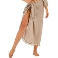 thumbnail image 3 of Women Sarongs Bikini Cover Ups Solid ColorBeach Wrap Sun Protection Quick-drying Bikini Cover Up For Women, 3 of 9