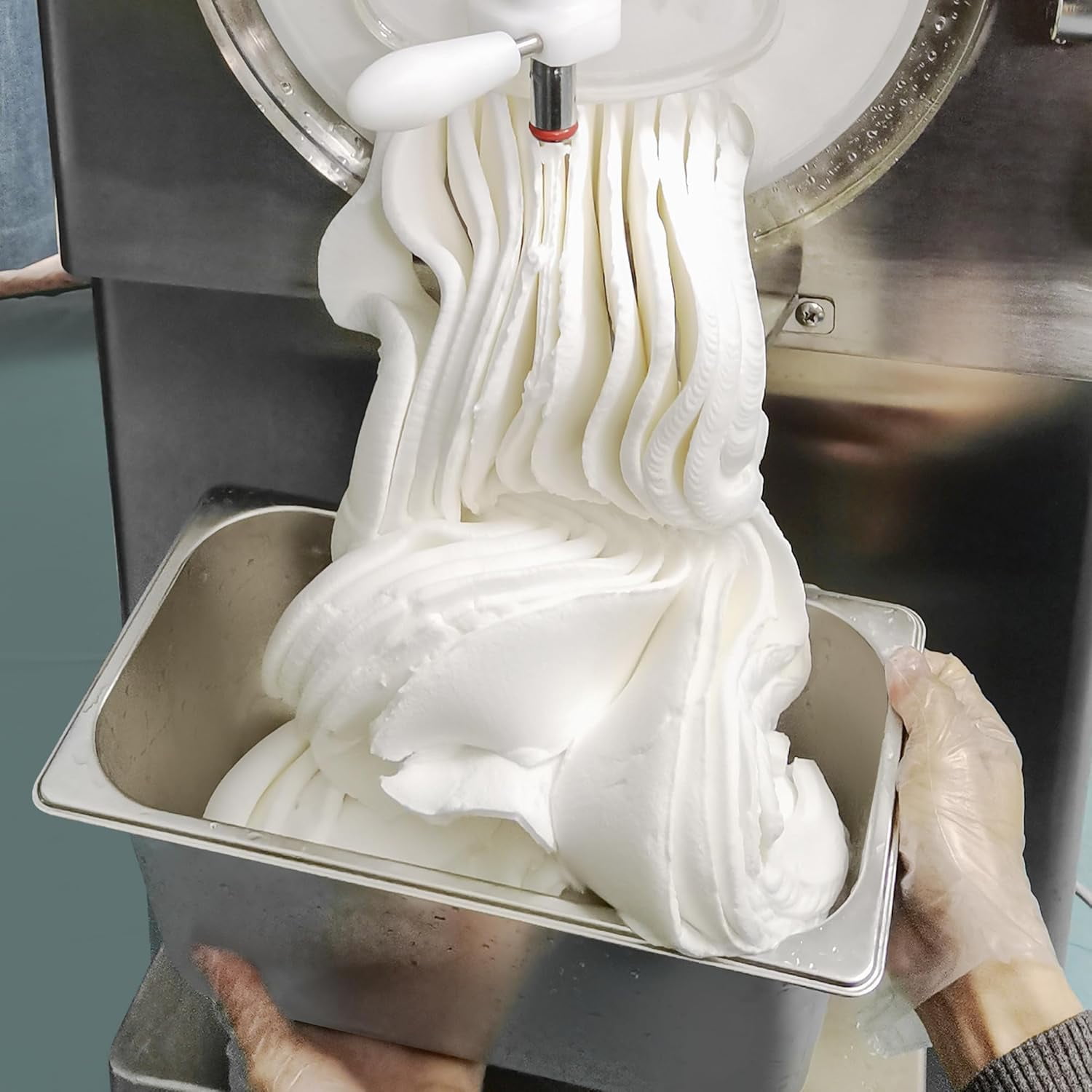 Mvckyi 12.7Gal/H Hard Serve Ice Cream Machine, Commercial Gelato Hard Ice Cream Maker Sorbet Maker with Clear Hinged Door, Batch Freezer, 5in Touch Control, for Restaurants Snack Bar, Cafe, 2200W