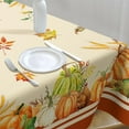 thumbnail image 3 of Rectangular Fall Tablecloth,Thanksgiving Autumn Harvest Pumpkin Sunflower Maple Leaf Table cloth,Polyester Waterproof Wrinkle Resistant Durable Tablecloth for Fall,Thanksgiving,Dining 60 x 84 inch, 3 of 6