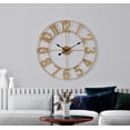 thumbnail image 1 of Sorbus Large Metal Numerical Wall Clock for Living Room Decor (Gold, 24" Diameter), 1 of 7