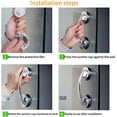 thumbnail image 3 of ABPETE Glass Door and Window Handle, Suction Cup Bathroom Sliding Doors Handles, Non-Porous Handles Shower Grab Bars, Cabinets and Wardrobes Non-Marking Handle (Sliver), 3 of 11