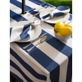thumbnail image 3 of DII Nautical Blue Cabana Stripe Outdoor Tablecloth With Zipper, 3 of 4