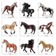 thumbnail image 3 of Simulation Horse Model Realistic Horse Figurine Statue Sculpture Home Office Desktop Decoration, 3 of 5