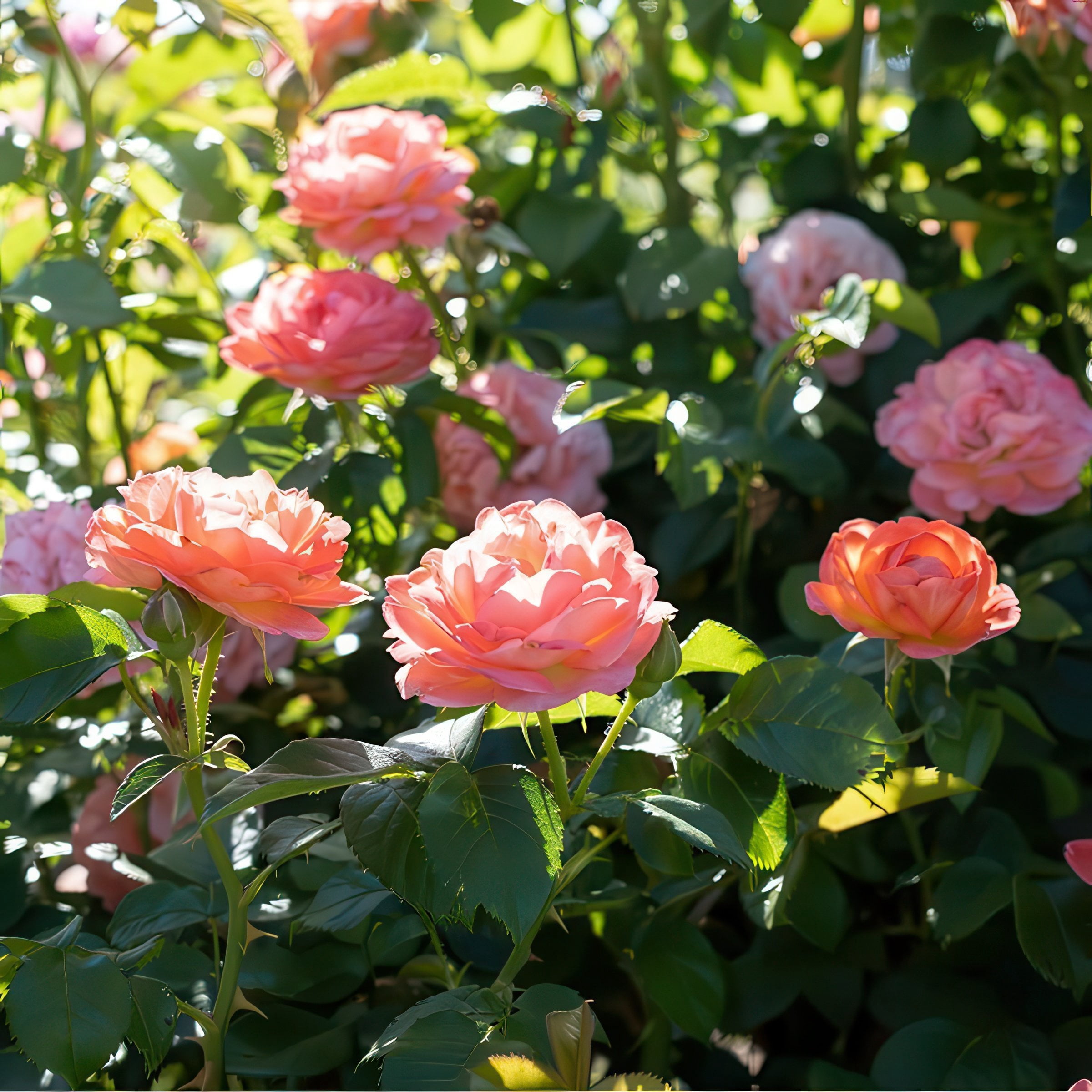The Knock Out® Family of Roses 'The Orange Glow Knock Out® Rose' Live Shrub in 2-Gallon Grower Pot