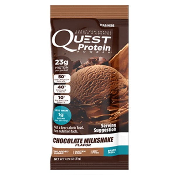 Quest Chocolate Milkshake Flavor Protein Powder 31g Sachets Pack of 4