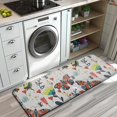 thumbnail image 3 of Gray Red Flower Butterfly Pattern Kitchen Rug Mat,Kitchen Runner Rugs Non Skid Washable,Decorative Kitchen Floor Mats for Kitchen,Sink,Laundry,17"x47.2", 3 of 7