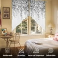 thumbnail image 4 of Swag Curtains Valances for Windows, Watercolor Gray Eucalyptus Short Kitchen Window Curtains Over Sink, Botanical Floral Leaf Cafe Curtains Panel Set Of 2,Rod Pocket, 45 Inches Length, 4 of 8