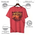 thumbnail image 3 of Men's Lion King Hakuna Matata Sunset Circle Graphic Tee Red Heather 2X Large, 3 of 6
