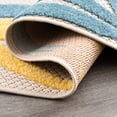 thumbnail image 6 of Oasis Modern Floral Gold and Orange Polypropylene Indoor Outdoor Area Rug, 7'x9' Rectangle, 6 of 7