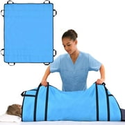 Lacyie Positioning Bed Pad with 8 Reinforced Handles,  48 x 40inches Incontinence Underpad,Reusable Waterproof Positioning Bedding Protector Pad, Blue
