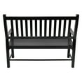 thumbnail image 3 of Shine Company Traditional Hardwood Patio Porch Garden Bench in Black, 3 of 4