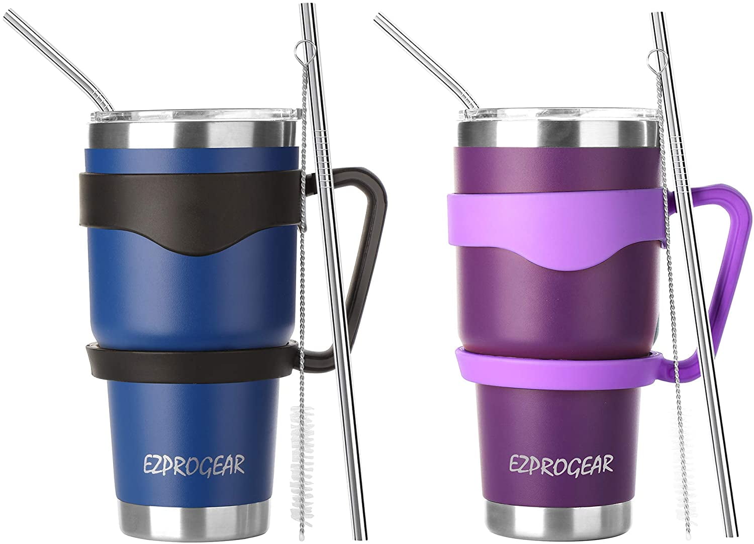 Ezprogear 30 oz 2 Pack Stainless Steel Tumbler Double Wall Water Cup