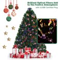 thumbnail image 3 of Gymax Fiber Optic 4'Artificial Christmas Tree PVC Material Metal Stand Holidy Decoration, 3 of 9