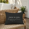 thumbnail image 5 of Creative Products This Is Our Happy Place Black and White 14x20 Indoor / Outdoor Pillow, 5 of 8
