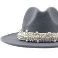 thumbnail image 2 of Sombrero Fedora Sunnimix para hombre Gris, 2 of 2