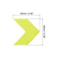 thumbnail image 2 of Uxcell Reflective Stickers, 30 Pack 2.36 x 2.36 Inch Adhesive Night Arrow Shape Safety Tape Reflector, Green, 2 of 5