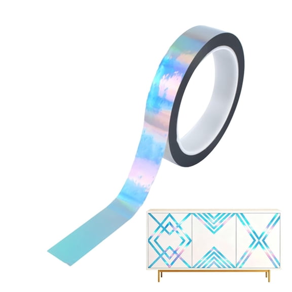 Decor Tape - Film Adhesive Strip 55 Yards x 0.4 Inch Craft Roll, Pipe Sealing Binding Tape for Wedding Decor Flooring Cabinets DIY Art Projects Use