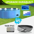 thumbnail image 5 of Dog Pool, Foldable Pet Swimming Pool with 6mm High-Strength PP Board, Hard Plastic Collapsible Doggy Pools for Small Dogs Kitty Duck, Non-Slip Doggie Bathtub Quick to Set Up and Drainage Hole, 63.2", 5 of 8