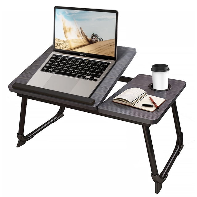 Escritorio portátil CloudTrip para cama o sofá con portavasos negro