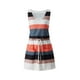 thumbnail image 2 of VISgogo Vestido casual de verano para mujer sin mangas con cuello en V profundo con cordón a rayas con bolsillos VISgogo  moda, 2 of 9
