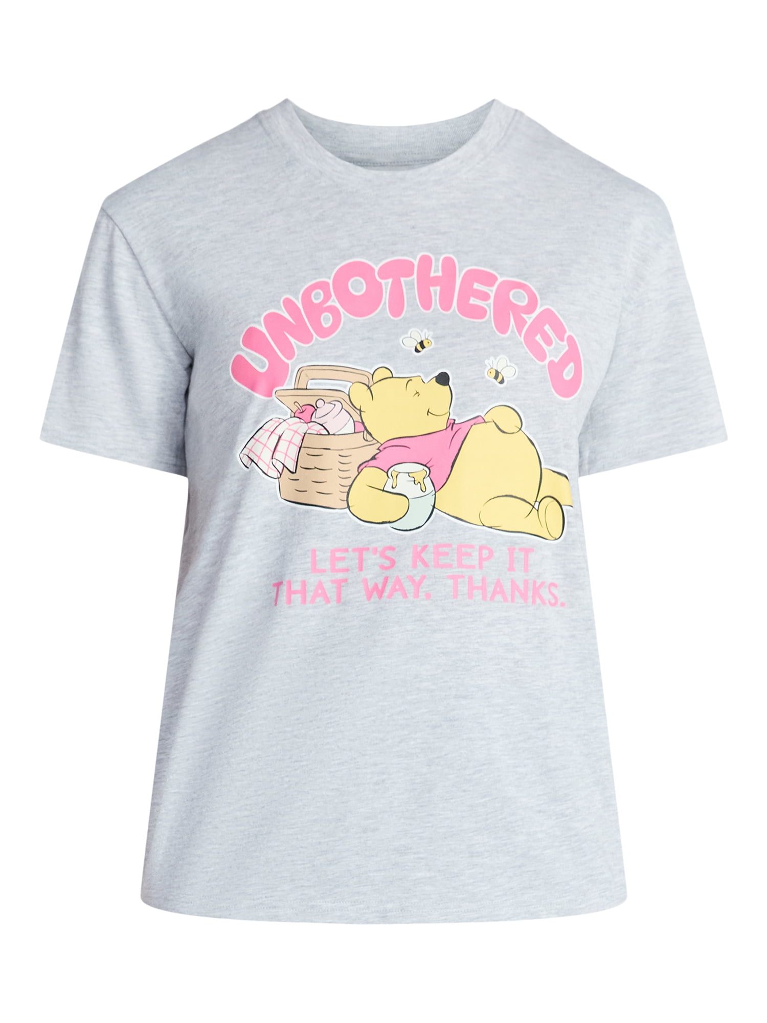 Winnie the Pooh Women's Graphic Tee with Short Sleeves, Sizes XXS-XXL