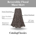 thumbnail image 2 of Womens Reversible Long Skirt - Broomstick Boho Midi Skirt by CATALOG CLASSICS - Blue Lagoon, Large, 2 of 3