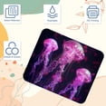 thumbnail image 3 of FeBohao Funny Mouse Pad Mat for Desk Jiaji Cloth Rubber Base Durable Cute Soft Pattern Square Pretty Home Use Decor Men Cushion Cool Modern Essentials Girl Boy School Jellyfish, 3 of 6