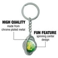 thumbnail image 6 of Hidden Temple Green Monkeys Keychain Spinning Round Chrome Plated Metal, 6 of 6