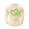 thumbnail image 4 of Amzcrzy - Sudadera Para Hombre, Estilo Informal, Holgada, Elástica, Para Fitness, Para El Hogar, Con Estampado Del Día De San Patricio, Manga Larga, Cuello Redondo, Color Caqui, 5Xl, 4 of 5