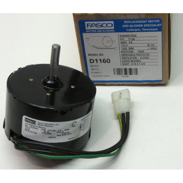 D1160 Fasco Bathroom Fan Vent Motor For, Quiet Bathroom Fan Replacement Motor