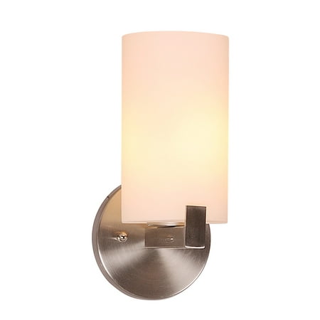 Design House 587543 Eastport Classic Contemporary 1-Light Indoor Dimmable Up/Down Mount Wall Light with Frosted Glass for Bathroom Hallway Foyer, Satin