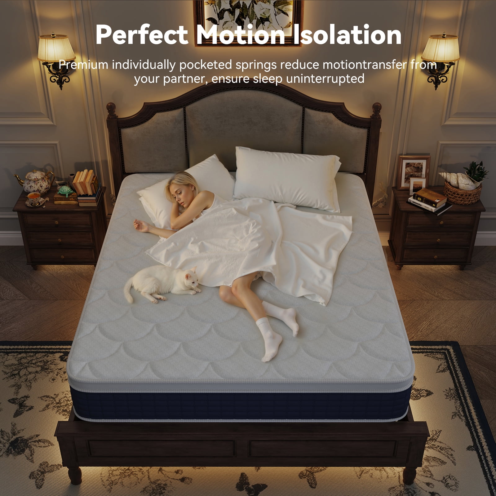 Sailvan 12in Full Size Mattress, Midium Firm Mattress Full in a Box, Memory Foam Hybrid Mattress with Motion Isolation & CertiPUR-US