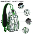 thumbnail image 2 of Tribal Style Crossbody Backpack, Abstract Geometric Sling Bag in Rustic Folk Style for Outdoor Adventures, 2 of 3