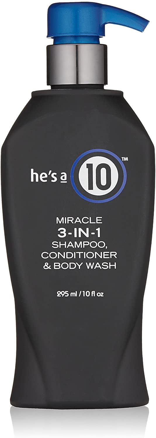 It's a 10 Haircare He's A Miracle 3-in-1 Shampoo, Conditioner and Body Wash, 10 fl Ounces