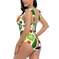 thumbnail image 5 of Yiaed Vegetables2 Print Women's Ruffled One Piece Swimsuit V Neck Swimwear Slimming Monokini for Woman-X-Large, 5 of 8