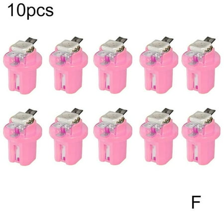 

10 LED T5 B8.5D SMD Blue Lamps For Dashboard Instrument Light Bulbs Panel O5X1