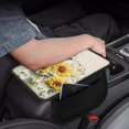 thumbnail image 4 of Uourmeti Polyester Fabric Car Armrest Cover Side Pockets Comfortable Car Armrest Seat Box Cover for Truck, Sunflower Bee Decoration Auto Armrest Pad Cover, 4 of 6