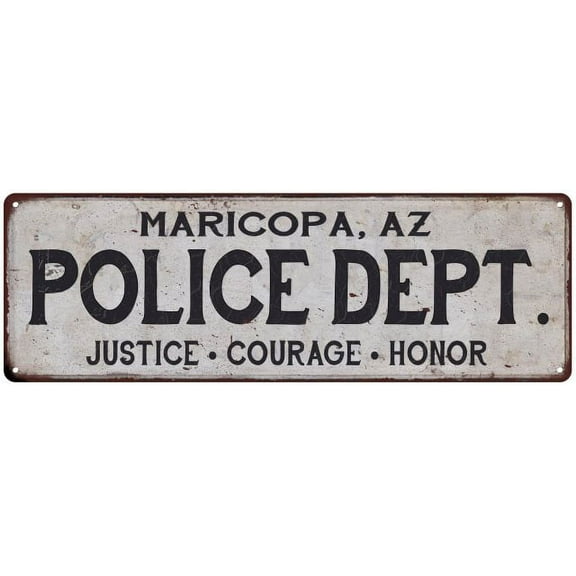 MARICOPA, AZ POLICE DEPT. Home Decor Metal Sign Gift 6x18 206180012778