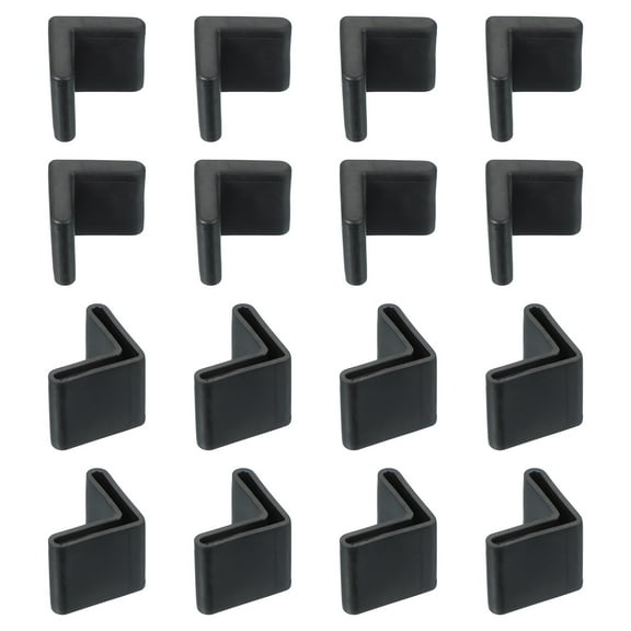 Uxcell Leg Pads l Shape, Furniture Leg Cover Protectors l Shaped Rubber Furniture Angle Iron Caps 1" x 1" 16