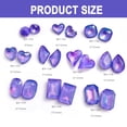 thumbnail image 2 of Mezcla de tamaños, 15 Uds., diamantes de imitación de cristal morado para decoración de uñas, piedras acrílicas para uñas con parte posterior plana, gemas para decoraciones artísticas de uñas 3D, 2 of 6